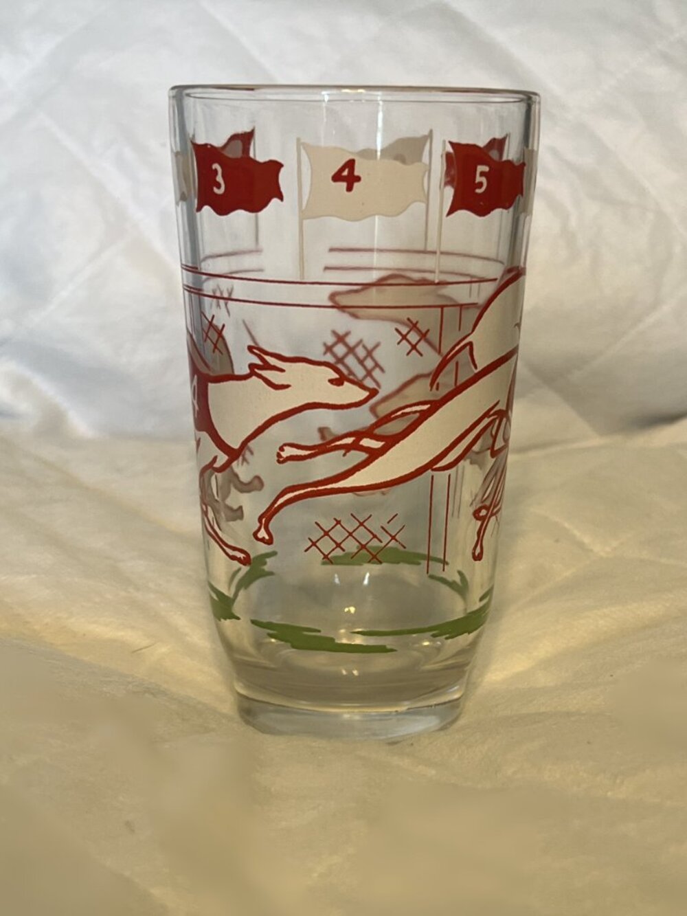 Vintage Boscul Velvet Peanut Butter Greyhound Dog Racing Glass #4 Glass Tumbler - Picture 3 of 5
